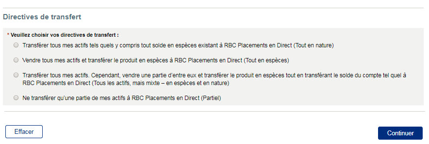 Transférer des actifs à partir d’une autre institution financière